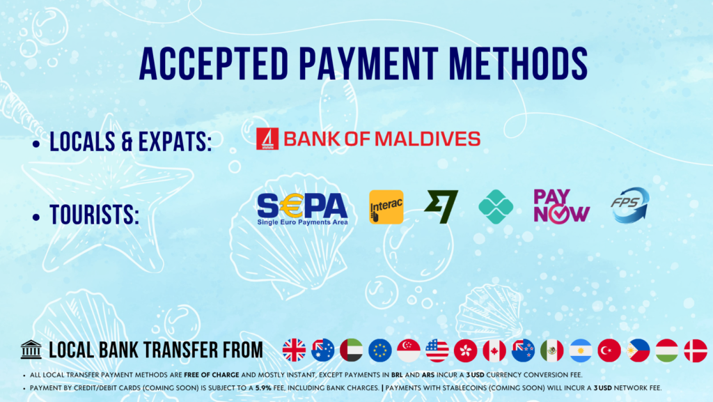 payments methods accepted for speedboats maldives halamaldif.com